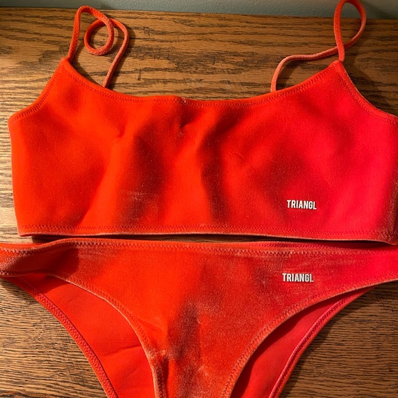 Triangl Bikini Top Orange
